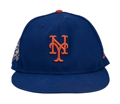 2019 Brandon Nimmo Game Used New York Mets Jackie Robinson Day Hat Used on 4/15/19 - Solo Home Run  (MLB Authenticated)